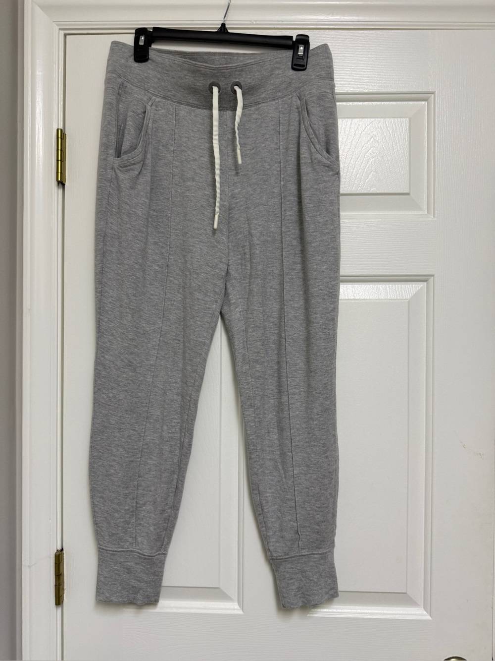 Athleta Gray Drawstring Track Joggers